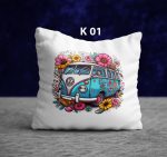 کوسن سفید سایز 35در35 (ساتن-مخمل) - تصویر 2
